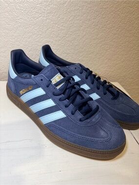 Adidas Men's 8 Navy & Light Blue Spezial Suede Sneakers NWT